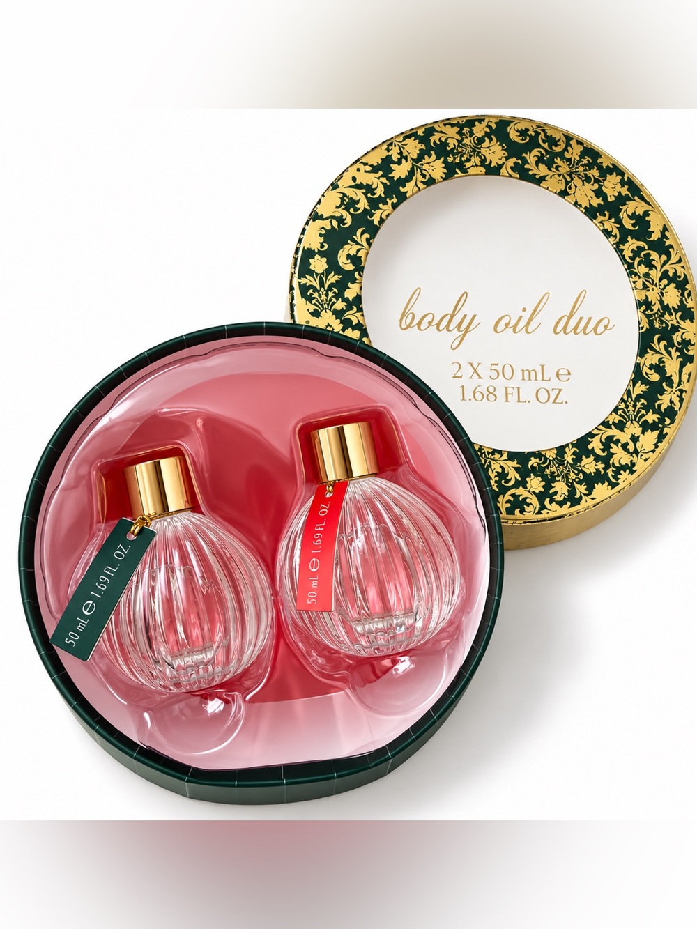 Asquith & Somerset Body Oil Duo Mistletoe & Blush Rose 2 x 1.68 oz gift set